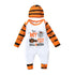 Halloween Baby Children's Costume One-piece Romper Romper Print Letter Long Leg Romper
